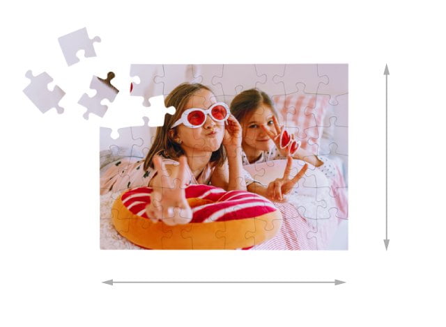 Wielkość ułożonych puzzli 48 elementów