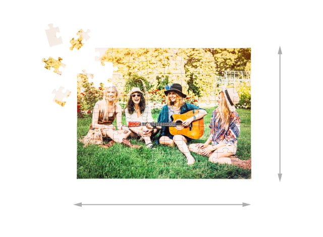 Wielkość ułożonych puzzli 100 elementów