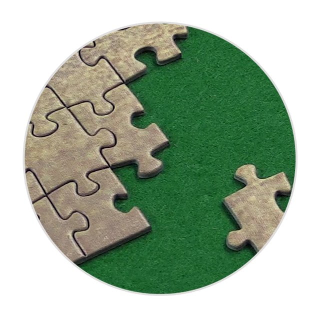 Mata do puzzli zwinięta