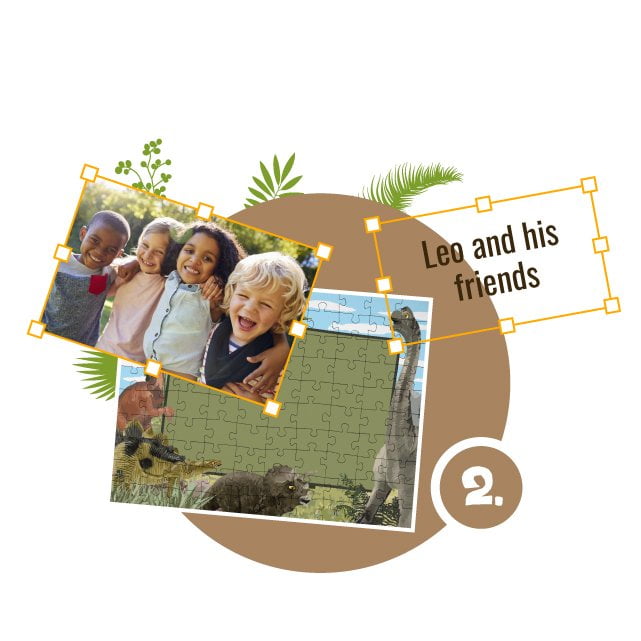 Zaprojektuj dziecięce puzzle z dinozaurami 2