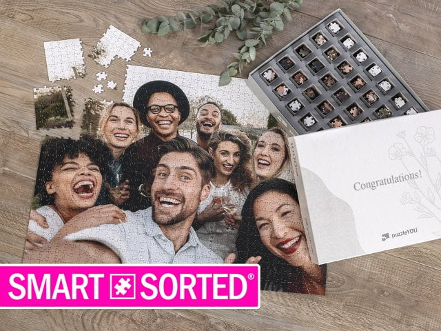 SMART SORTED® - puzzle niespodzianka w prezencie ślubnym