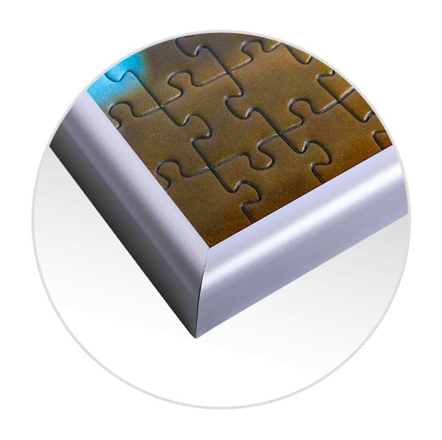 Ramka do puzzli fotograficznych; szczegółowy kąt widzenia